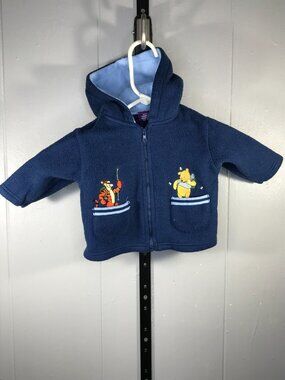 Vintage Winnie the Pooh & friends Walt Disney Productions zip hoodie sz 6-9 Mon